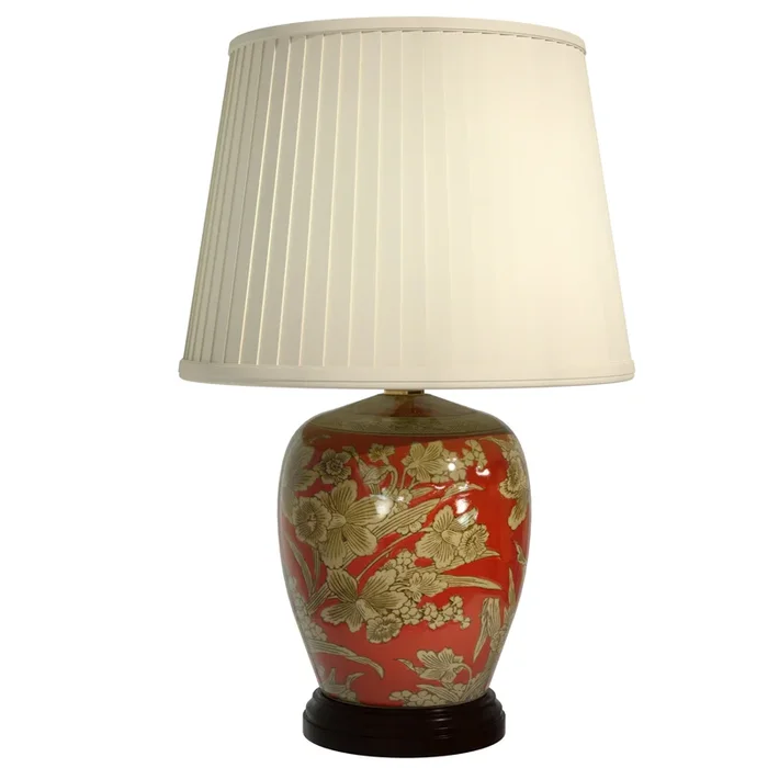 21″ Floral Bouquet Jar Lamp
