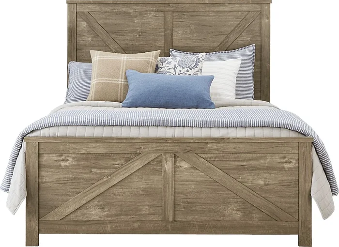 Abilene Brown Dark Wood 3 Pc King Bed