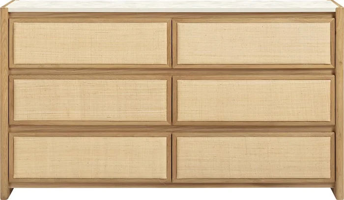 Acecloud Natural Light Wood Beige,White Dresser