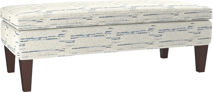 Ainez Cream Beige Cotton,Polyester Fabric Storage Ottoman