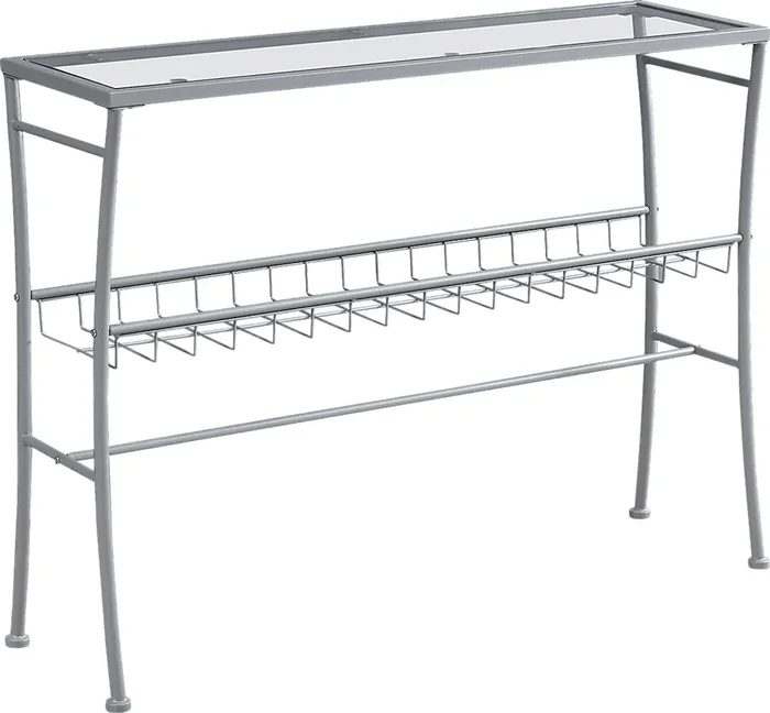 Ainlay Silver Gray Console Table