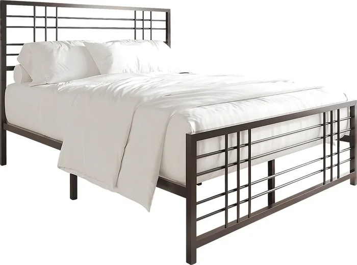 Alpires Brown Dark Wood Full Bed