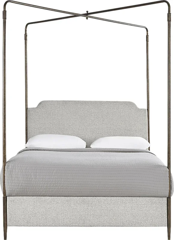 Amelia Point Bronze Metal Gray Queen Bed