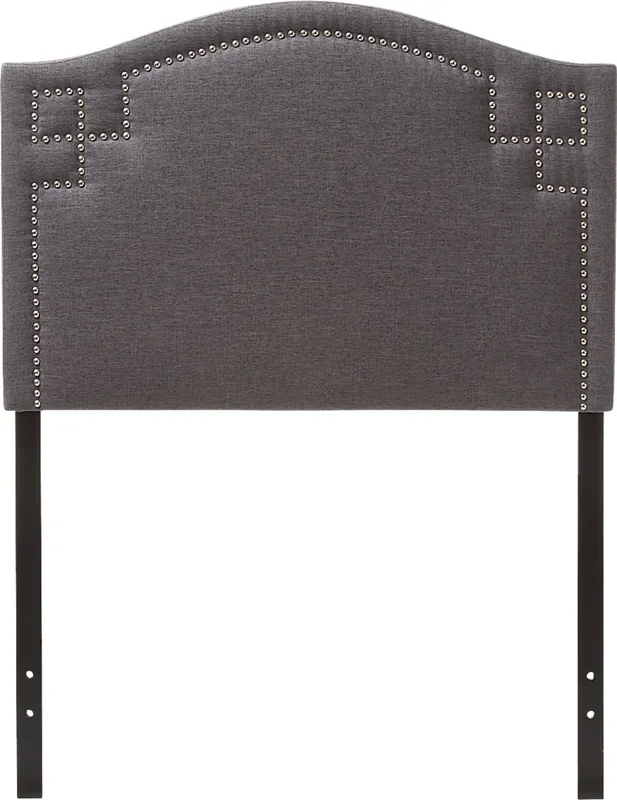 Ameswooda Dark Gray Polyester Fabric Twin Headboard