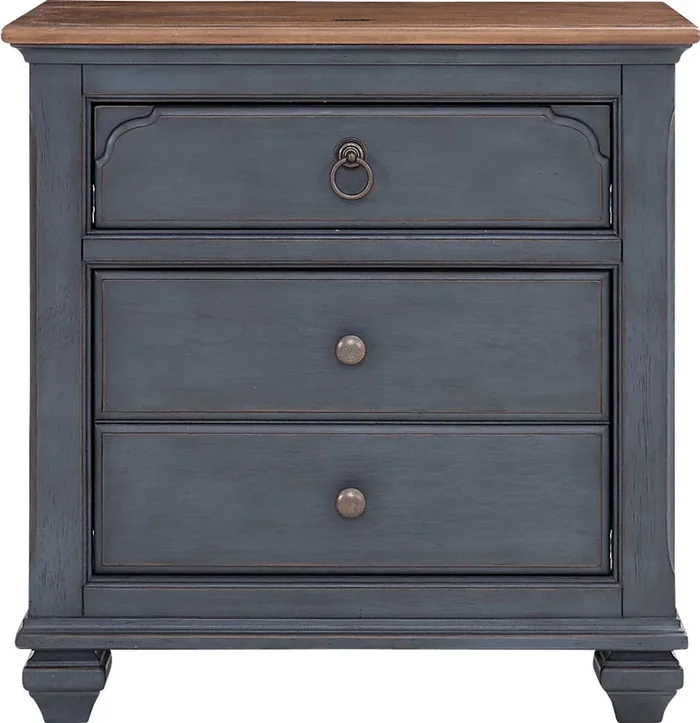 Amoyr Blue Colors Nightstand