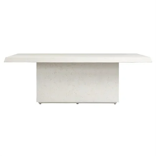 Avila Aged White Concrete Outdoor Dining Table – 84″