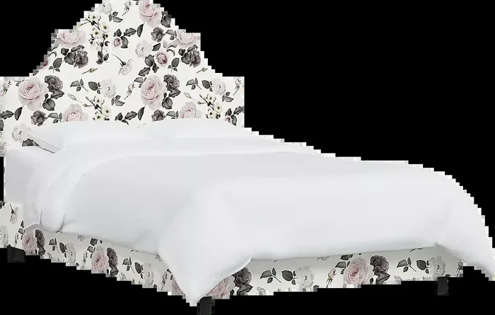 Barn Chic Cream Colors,Light Wood,White Beige Cotton Fabric Twin Bed