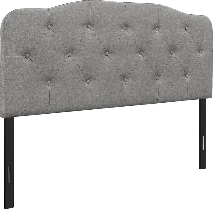 Blabon Gray Polyester Fabric Full Headboard