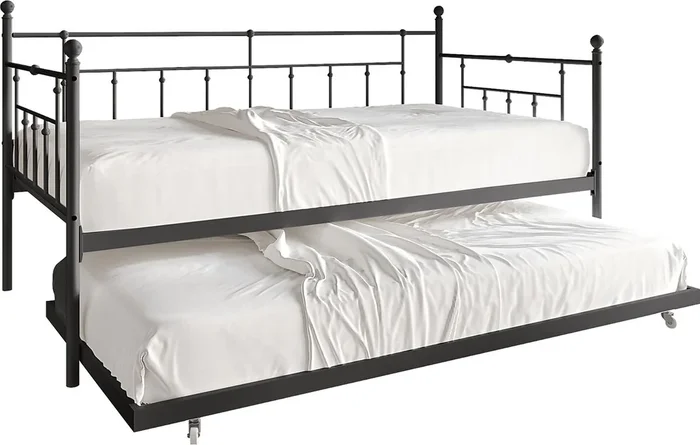 Blossomtube Black Black,Colors Metal Daybed