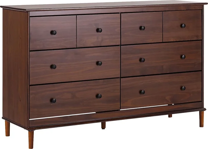 Cadmium Walnut Dark Wood Dresser