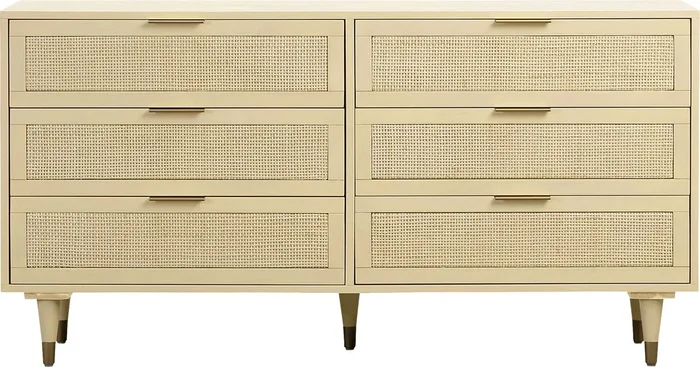 Canalers Light Wood Fruitwood Beige Dresser