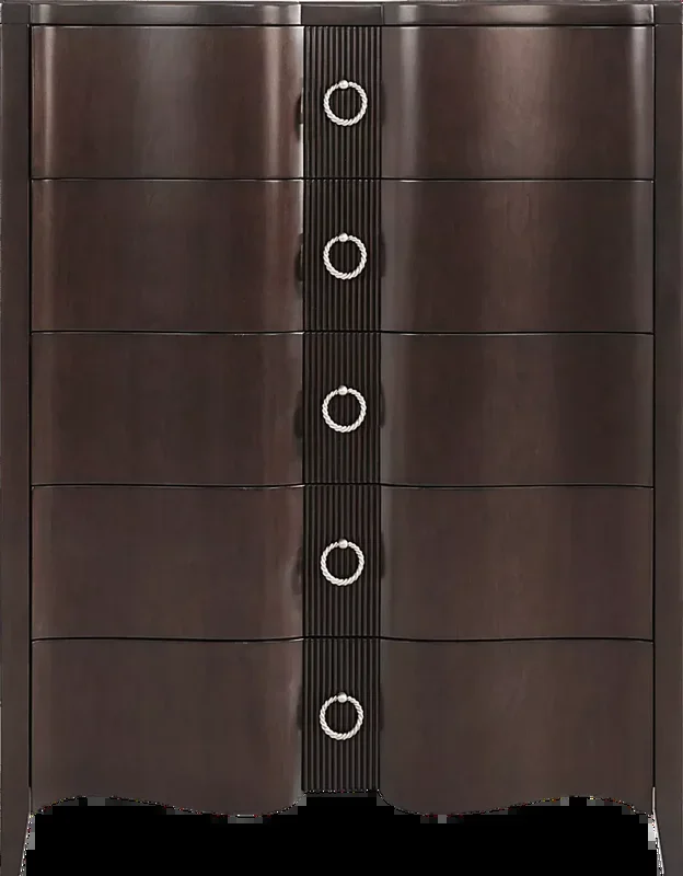 Cindy Crawford Bradbury Brown Cherry Dark Wood Chest