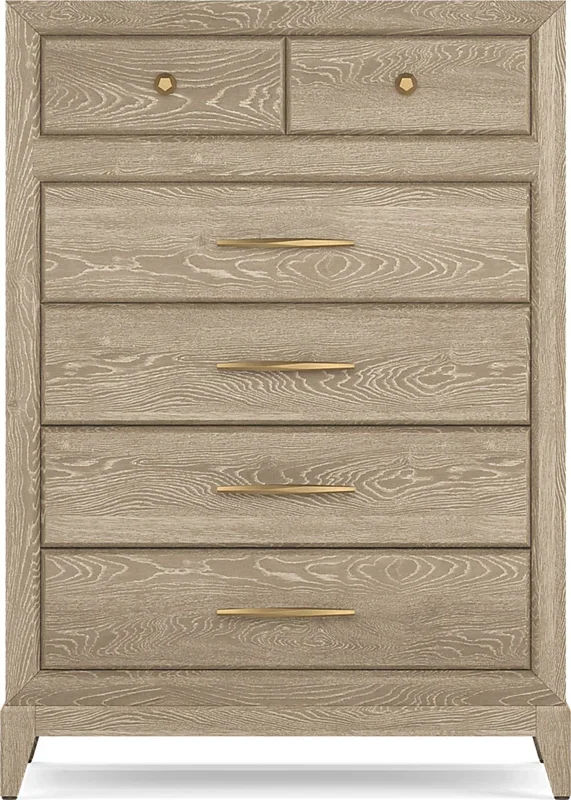 Cindy Crawford Kailey Park Light Oak Wood Chest