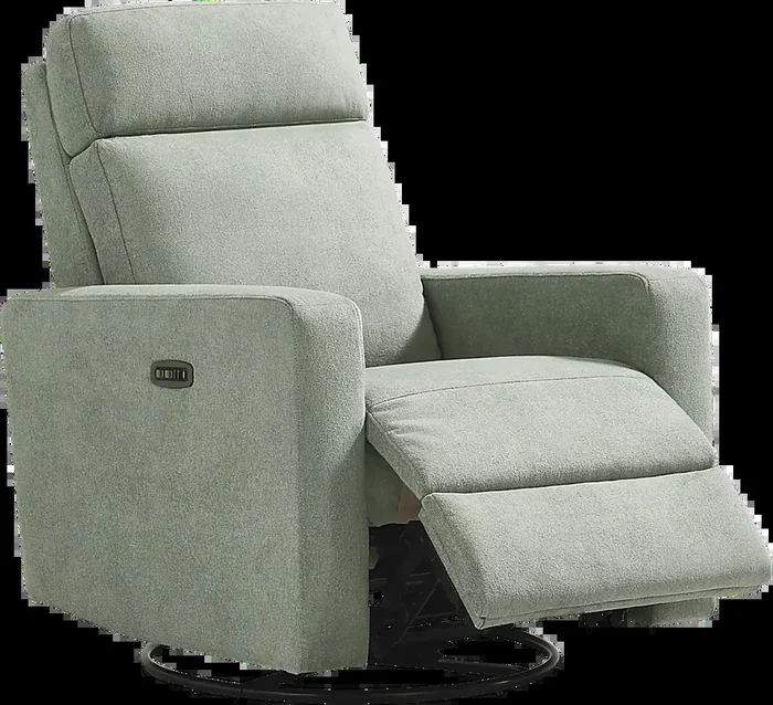 Clifton Blue Knitted Swivel Glider Recliner