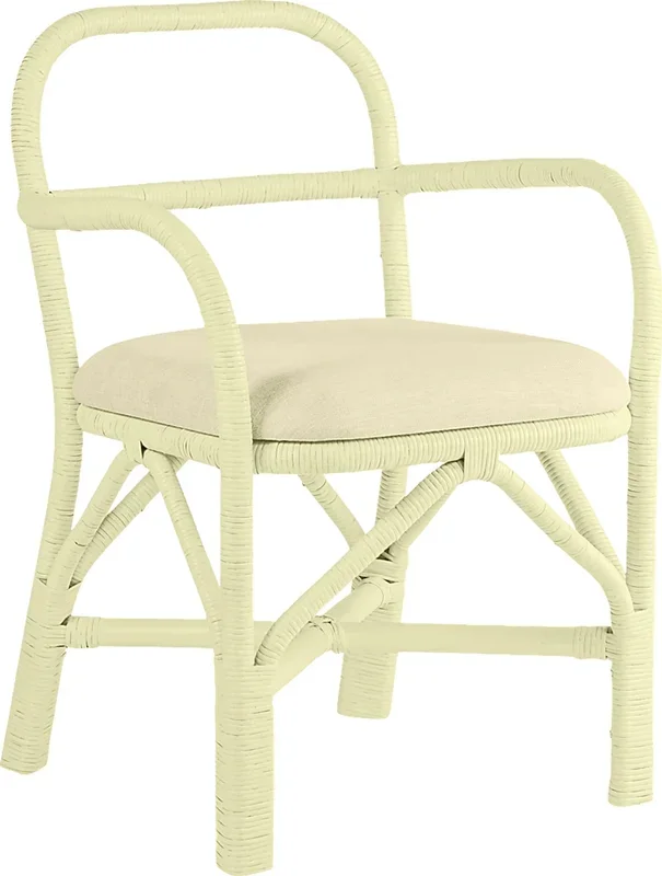 Crosskeys Cream Beige Polyester Fabric Arm Chair