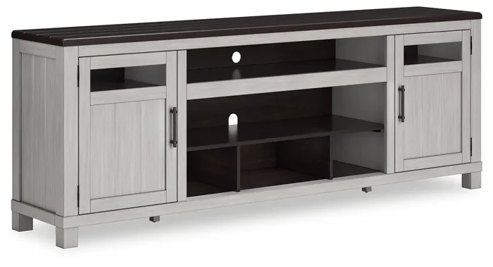 Darborn – Gray / Brown – XL TV Stand W/Fireplace Option