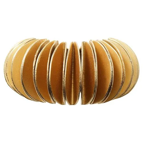 Demilune Regency Gold Aluminum Napkin Ring – Set of 4