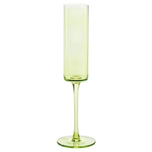 Franchesca Modern Classic Green Glass Champagne Flute – Set of 6