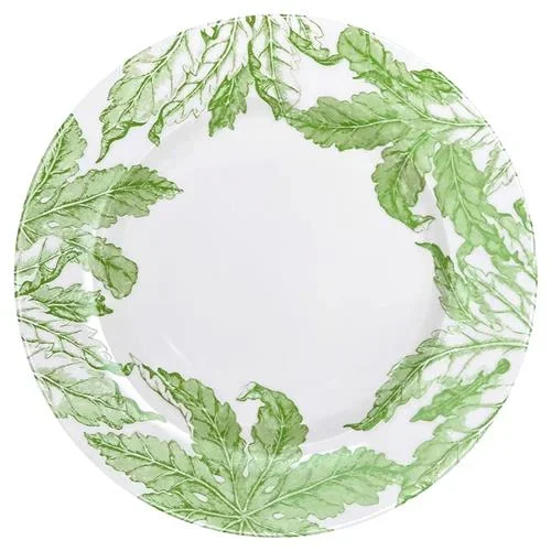 Freya French Country White Porcelain Green Floral Salad Plate