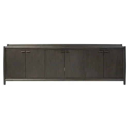Genesis Rustic Lodge Black Oak Wood Sideboard