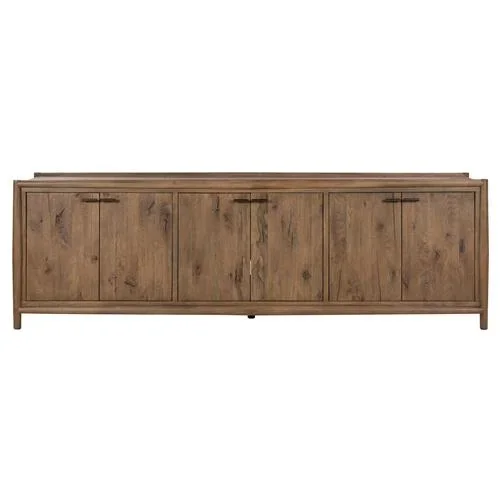 Genesis Rustic Lodge Brown Oak Wood Sideboard