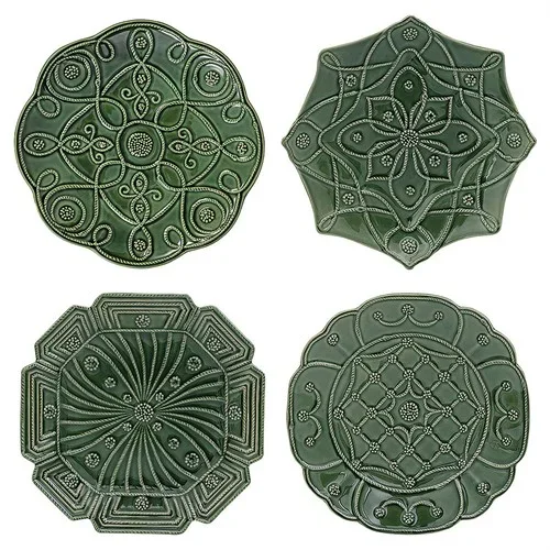 Juliska Jardins du Monde French Country Basil Ceramic Salad Plate – Set of 4