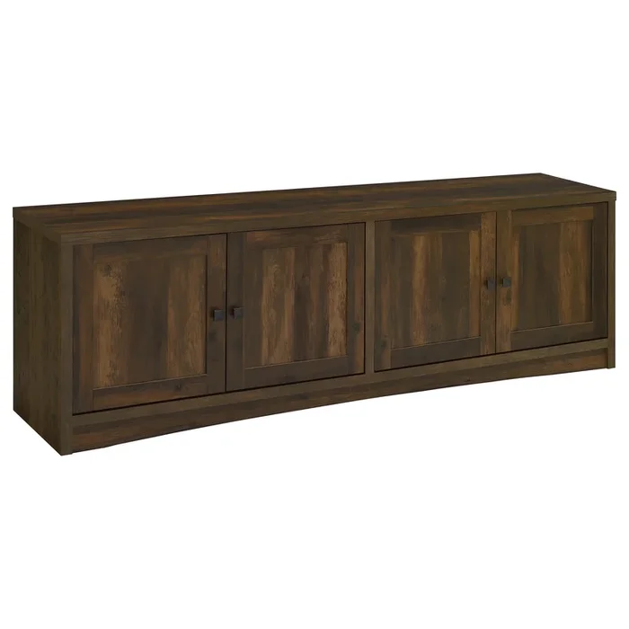 Laughlin – 4 Door Engineered Wood TV Stand – Dark Pine