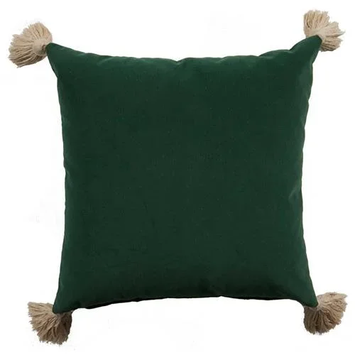 Mallard Modern Dark Green Velvet Indoor Outdoor Throw Pillow – 22×22