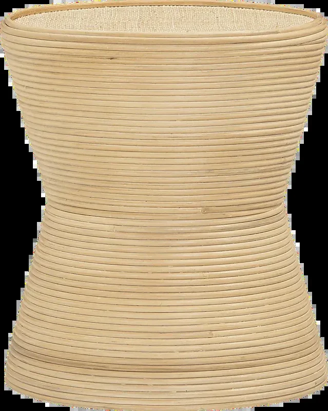 Mazebit Natural Light Wood Beige,White End Table
