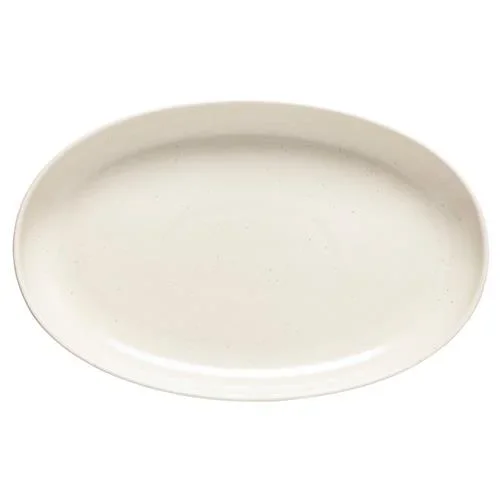 Pacifica Modern Classic Vanilla Stoneware Serving Platter – 13″