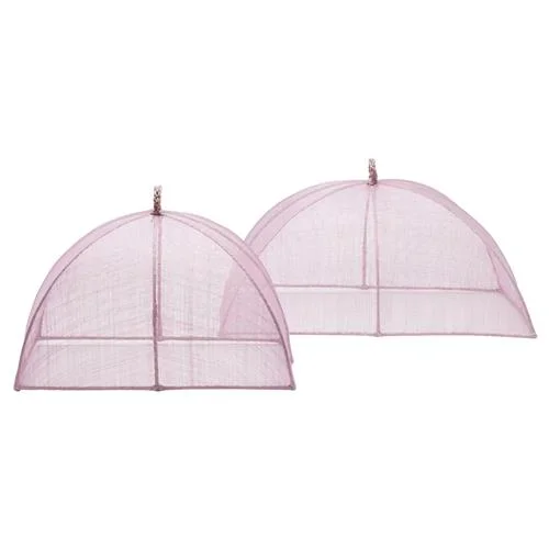 Rachel Coastal Lavender Sinamay Rectangular Food Cover – Set of 2