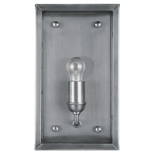 Riseon Modern Glass Shade Antique Silver Outdoor Wall Sconce