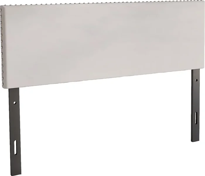 Romtaraes Beige Polyester Fabric Queen Headboard