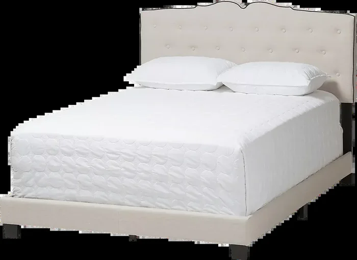Shadephone Beige Polyester Fabric Full Bed