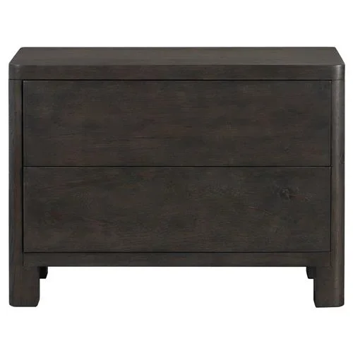 Slade Rustic Lodge Smoked Black Oak Nightstand