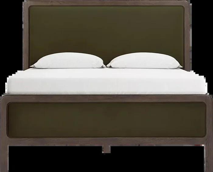 Suncier Green Colors Polyester Fabric Queen Bed