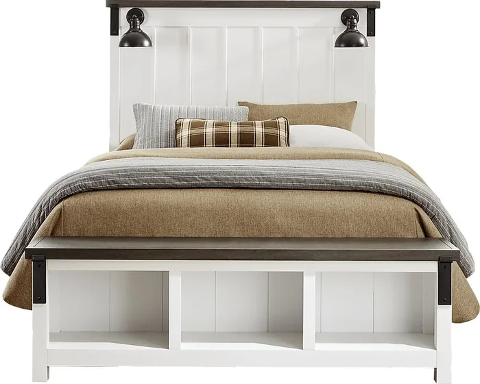 Tremblay Square White Colors,White 3 Pc King Storage Bed