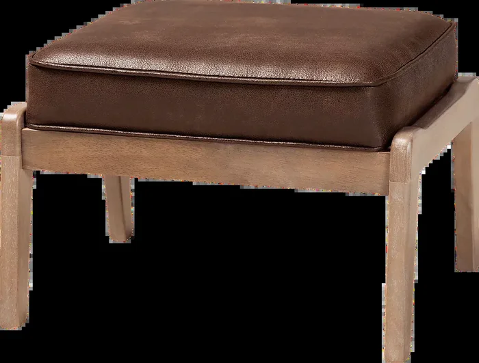 Tuthill Brown Polyester Fabric Ottoman
