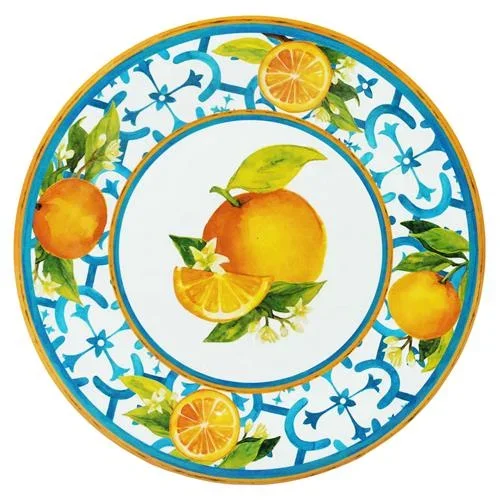 Valencia Global Bazaar Orange Melamine Citrus Salad Plate