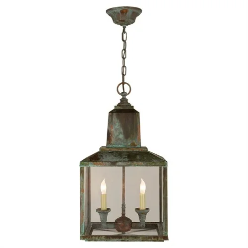 Visual Comfort Brantley Updated Traditional Verdigris Metal Lantern
