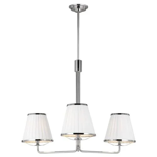 Visual Comfort Studio Esther Modern Polished Nickel Chandelier – Small