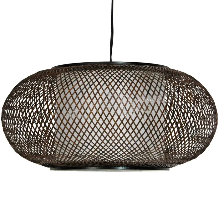 Walnut Kata Japanese Ceiling Lantern