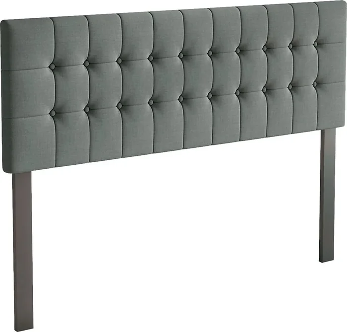 Waylon Gray Polyester Fabric Twin Headboard