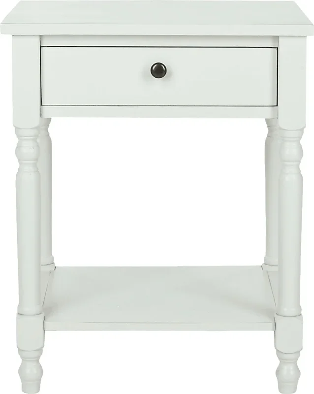 Whavfridge Off-White Light Wood,White Nightstand