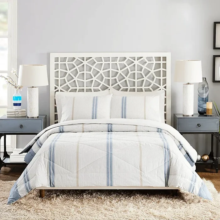 Windypine Cream Beige Cotton Fabric King Comforter Set