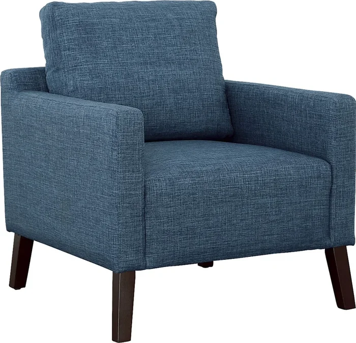 Wyndon Blue Polyester Fabric Accent Chair